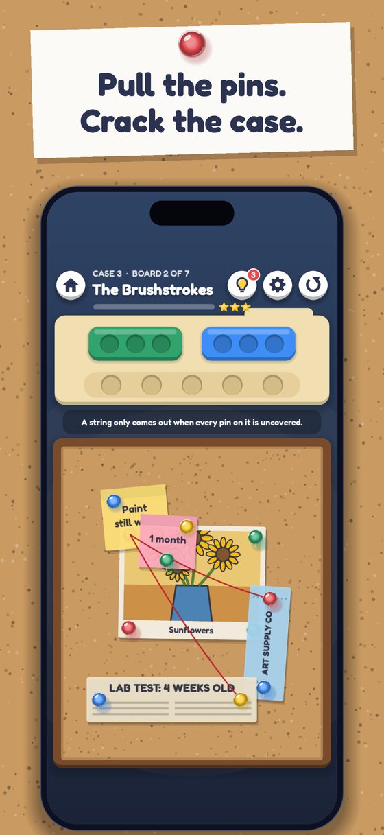 A corkboard puzzle
